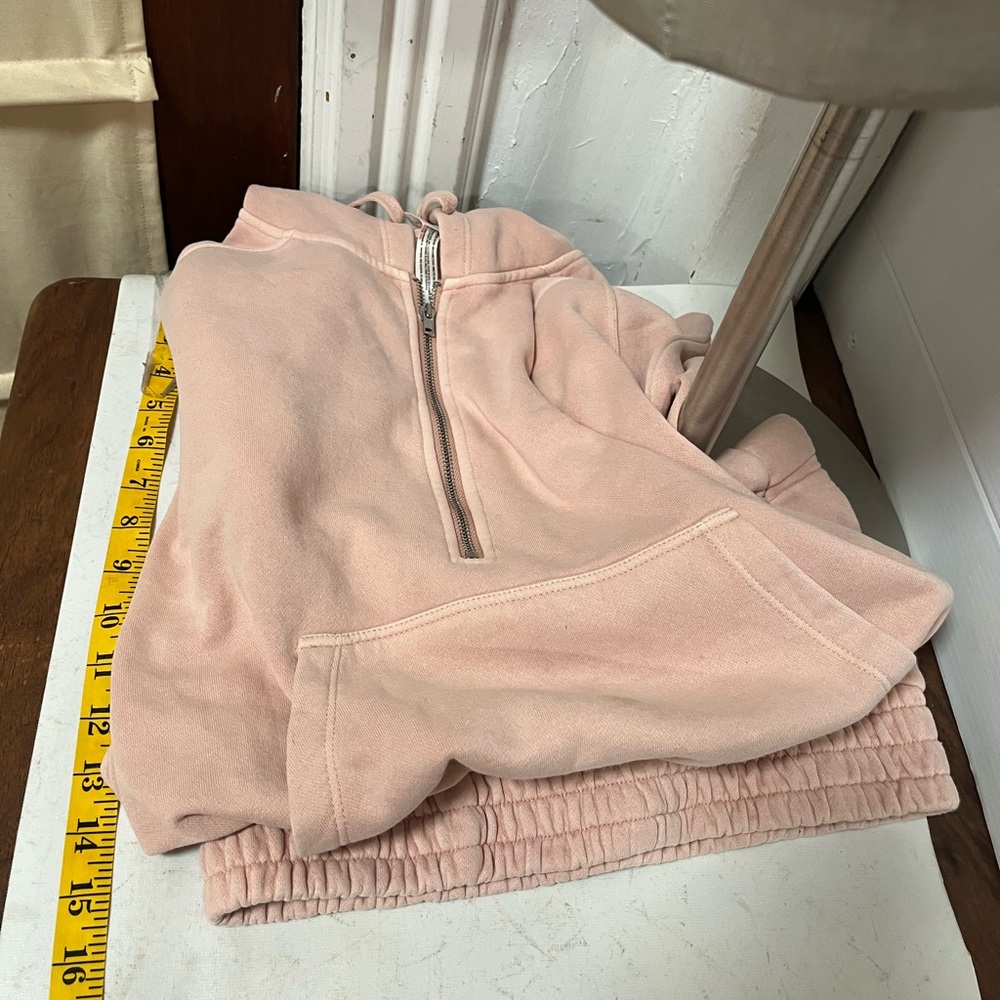 Free people pullover pink intercept 1/2 zipped hoodie - Picture 11 of 14